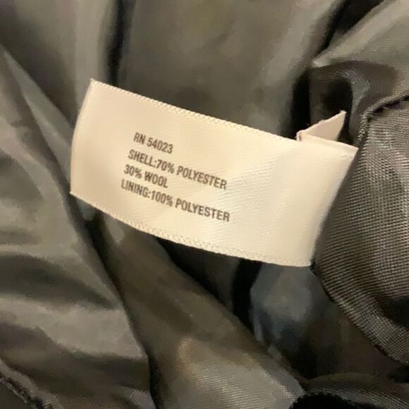 Gap| Black & Gray Plaid Wool Blend Mini Skirt 4 Faux Leather Detail - Picture 12 of 12